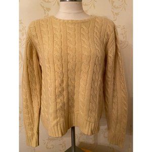 Sutton Studio 100%Cashmere Thick Cable Sweater Med